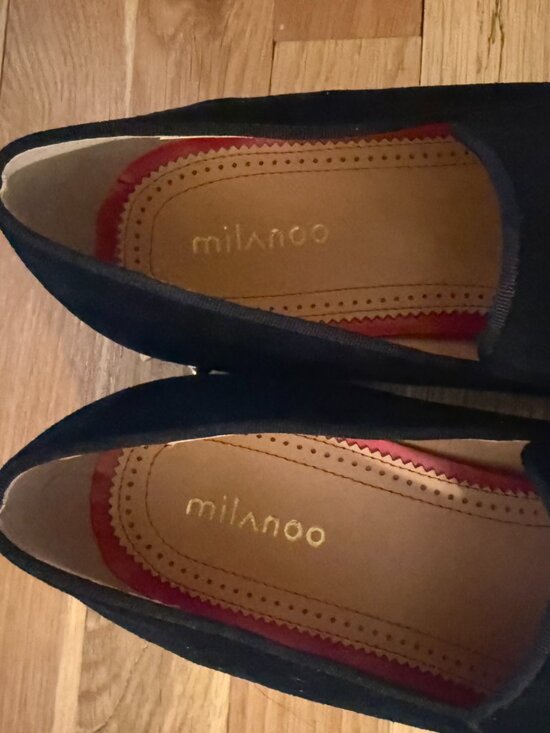 Black Milanoo Spiked heel dress loafers/Size 13/New main image 5
